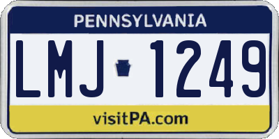 PA license plate LMJ1249
