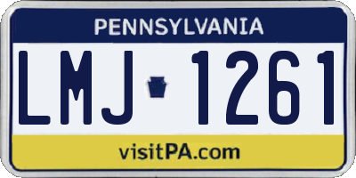 PA license plate LMJ1261