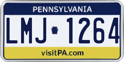 PA license plate LMJ1264