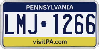 PA license plate LMJ1266