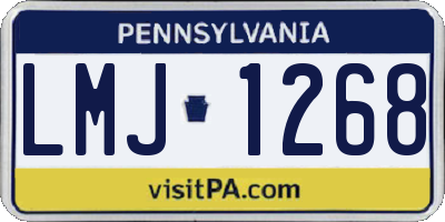 PA license plate LMJ1268