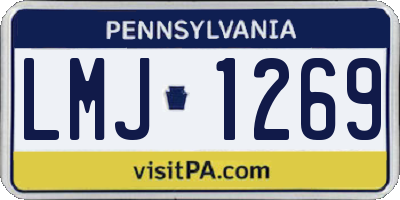 PA license plate LMJ1269