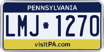 PA license plate LMJ1270