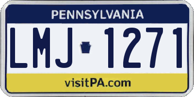 PA license plate LMJ1271