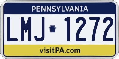PA license plate LMJ1272