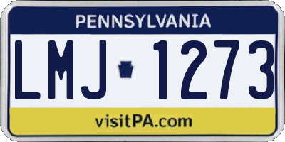 PA license plate LMJ1273