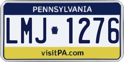 PA license plate LMJ1276