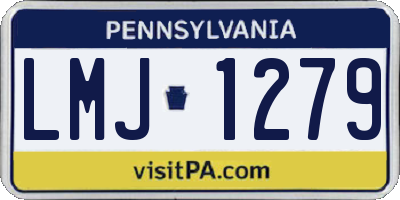 PA license plate LMJ1279