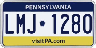 PA license plate LMJ1280