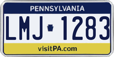 PA license plate LMJ1283
