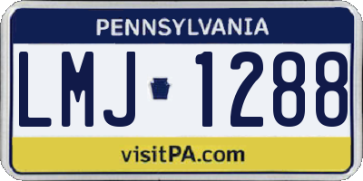 PA license plate LMJ1288
