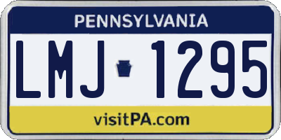 PA license plate LMJ1295