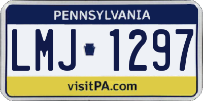 PA license plate LMJ1297