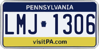 PA license plate LMJ1306