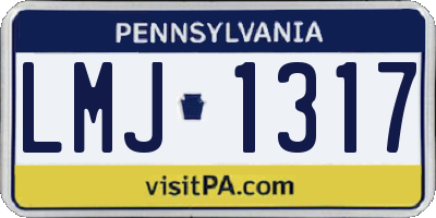 PA license plate LMJ1317