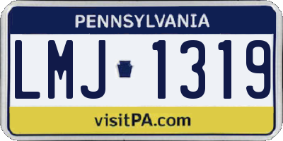PA license plate LMJ1319