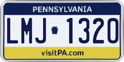 PA license plate LMJ1320