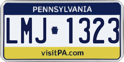 PA license plate LMJ1323