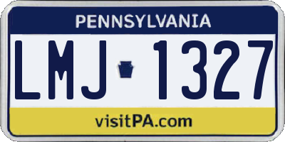 PA license plate LMJ1327