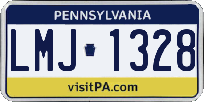 PA license plate LMJ1328