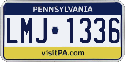 PA license plate LMJ1336