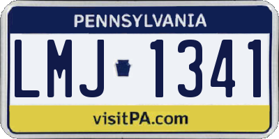 PA license plate LMJ1341
