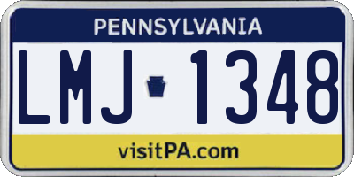 PA license plate LMJ1348