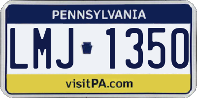 PA license plate LMJ1350