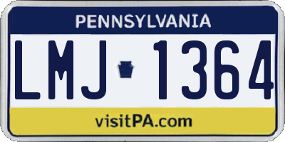 PA license plate LMJ1364