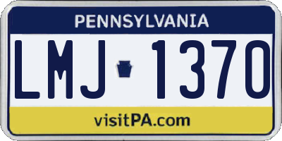 PA license plate LMJ1370