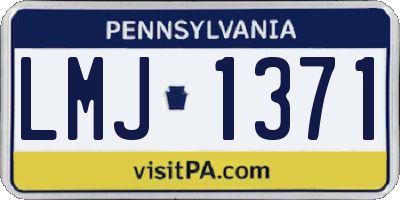 PA license plate LMJ1371