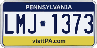 PA license plate LMJ1373