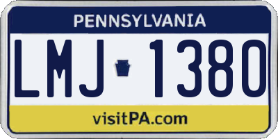 PA license plate LMJ1380