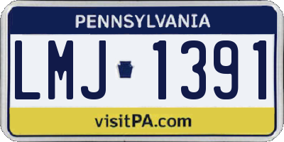 PA license plate LMJ1391