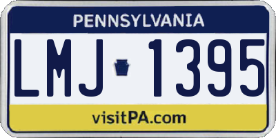 PA license plate LMJ1395
