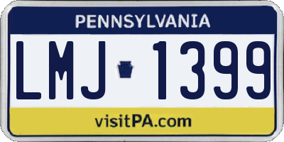PA license plate LMJ1399