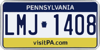PA license plate LMJ1408