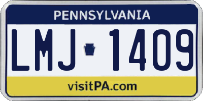 PA license plate LMJ1409