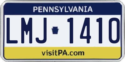 PA license plate LMJ1410