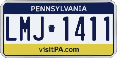 PA license plate LMJ1411