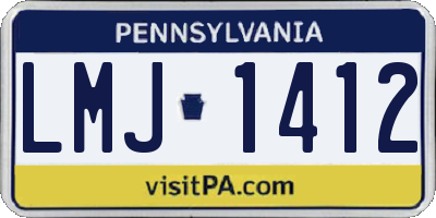 PA license plate LMJ1412