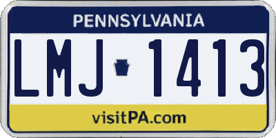 PA license plate LMJ1413