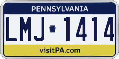 PA license plate LMJ1414