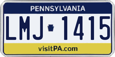 PA license plate LMJ1415