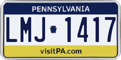 PA license plate LMJ1417