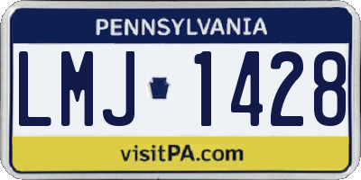 PA license plate LMJ1428