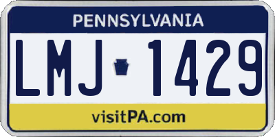 PA license plate LMJ1429