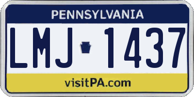 PA license plate LMJ1437