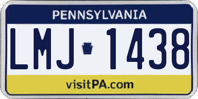 PA license plate LMJ1438