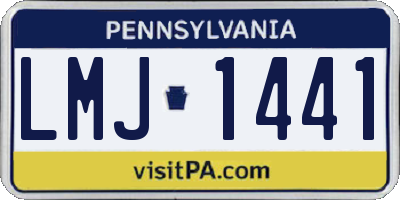 PA license plate LMJ1441